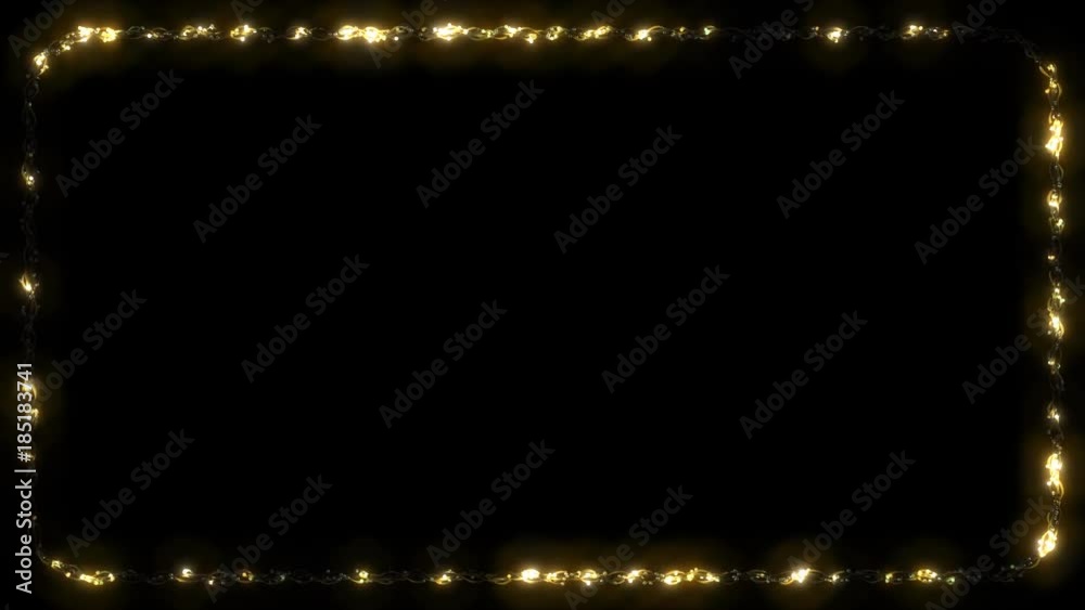 Christmas Light Frame Flickering Dot Lite Garland - Yellow