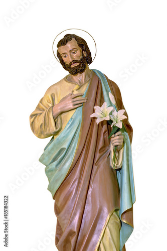 St Joseph statue isolated