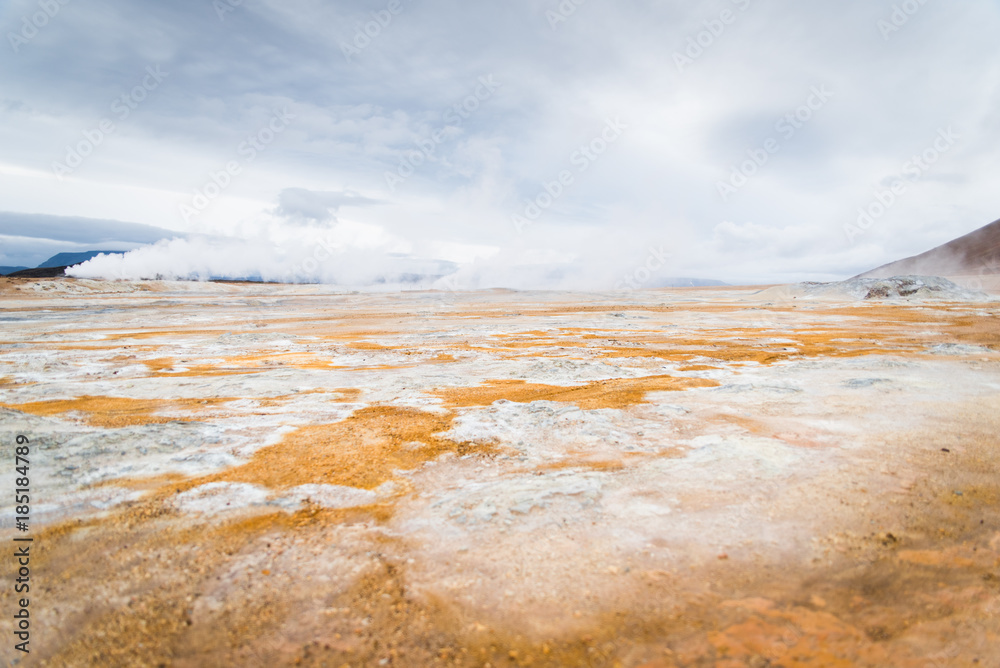 Geothermal land in Iceland. 