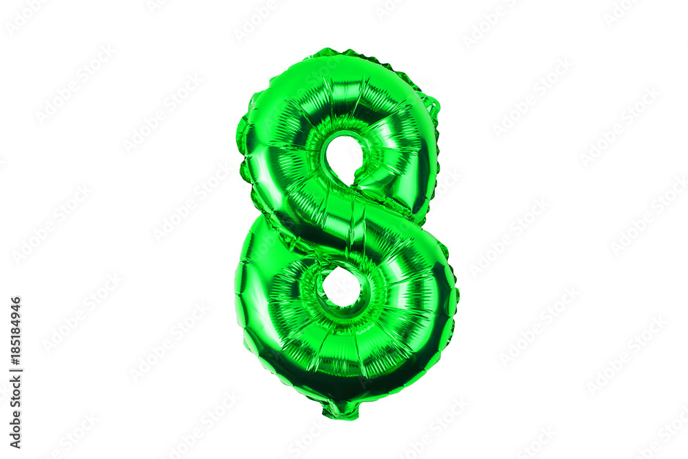 numerals from balloons on a white background numerals from balloons on a white background