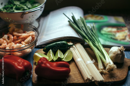 Vietnamese shrimp soup ingredients