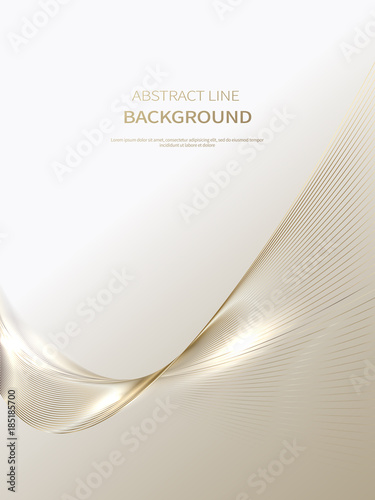 Abstract background of luxury gold lines