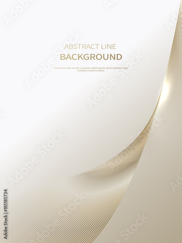 Abstract background of luxury gold lines