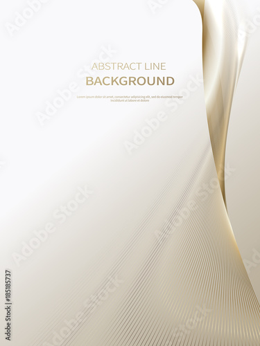 Abstract background of luxury gold lines