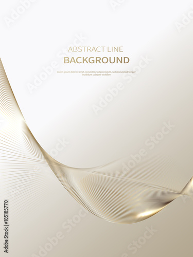 Abstract background of luxury gold lines