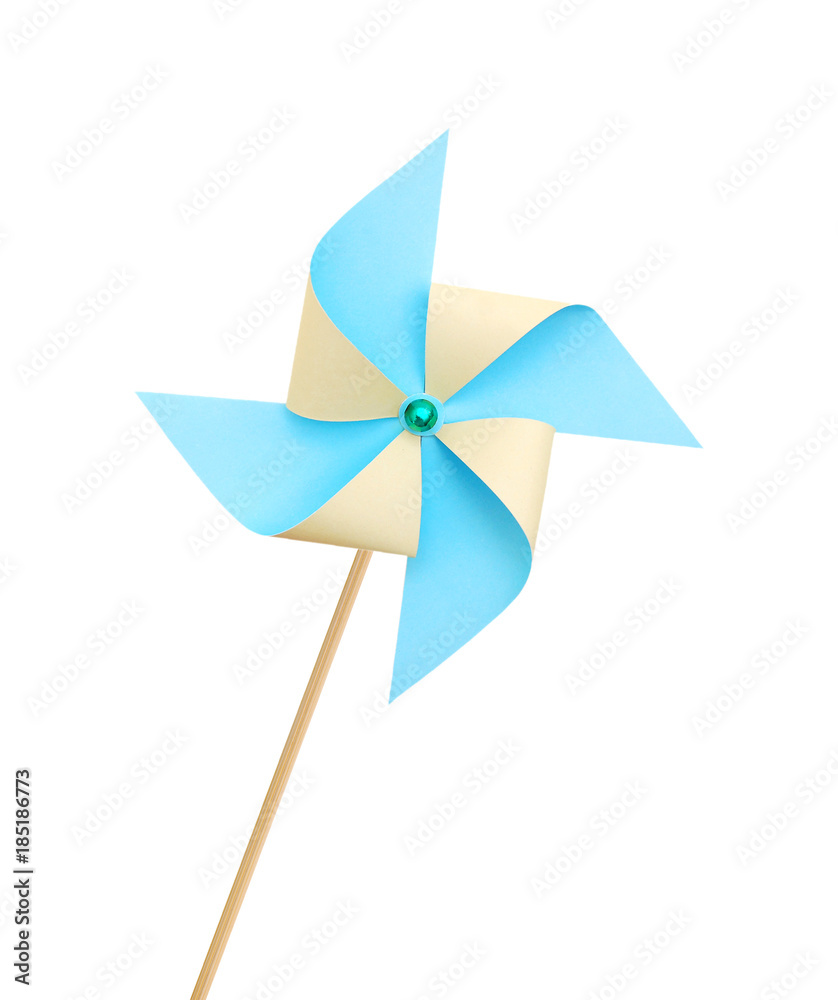 Toy pinwheel on white background Toy pinwheel on white background