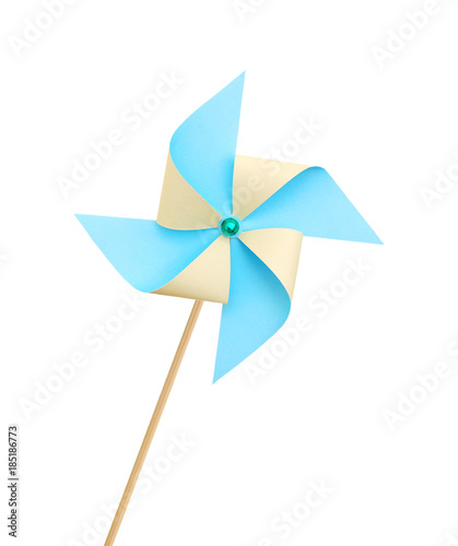 Картината върху платно Toy pinwheel on white background