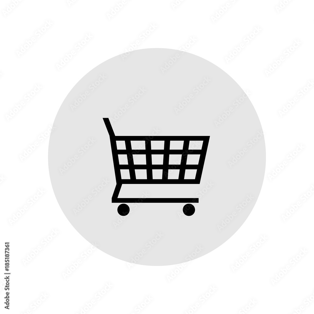 Shopping cart, supermarket trolley icon. Vector Illustration Shopping cart, supermarket trolley icon. Vector Illustration