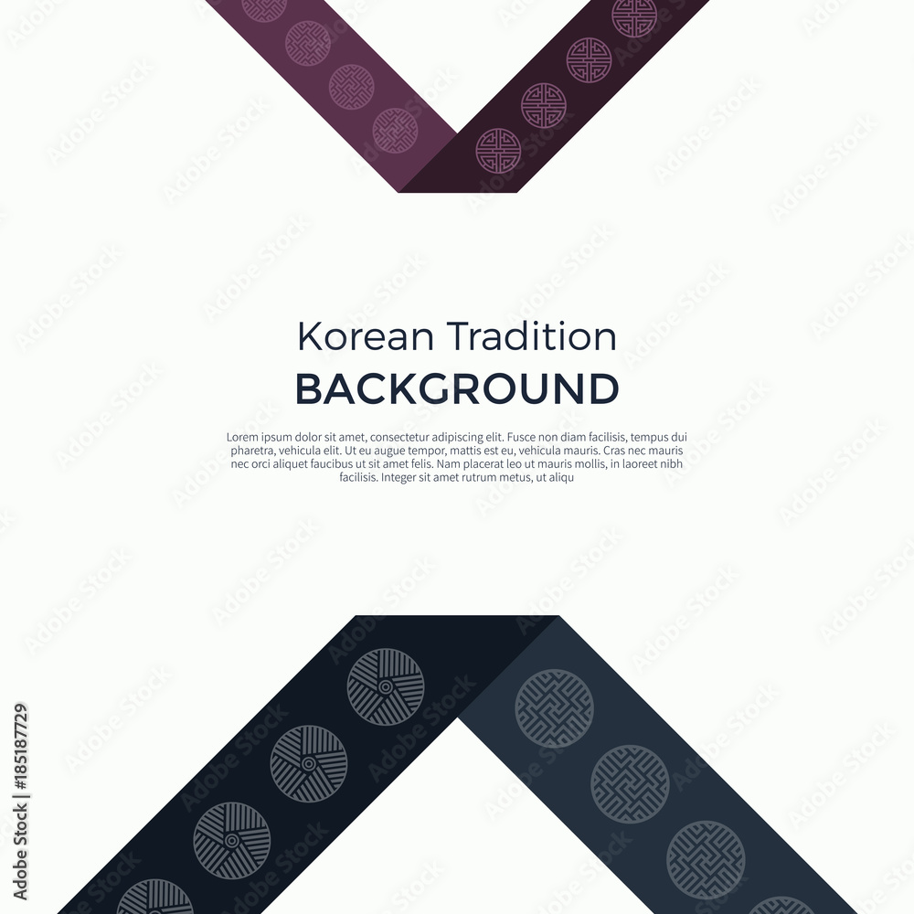 Korean traditional pattern background banner Stock Vector | Adobe Stock