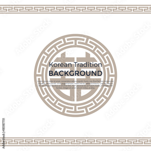 Korean traditional pattern background banner