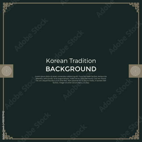 Korean traditional pattern background banner