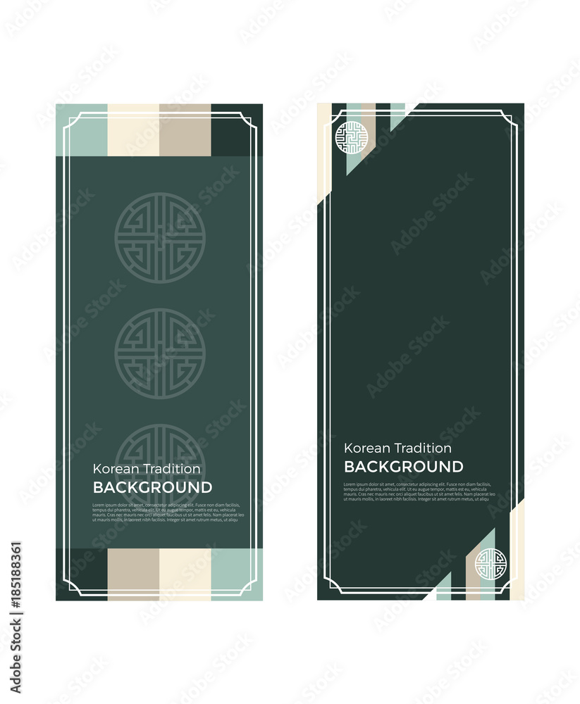 Korean traditional pattern background banner Stock Vector | Adobe Stock