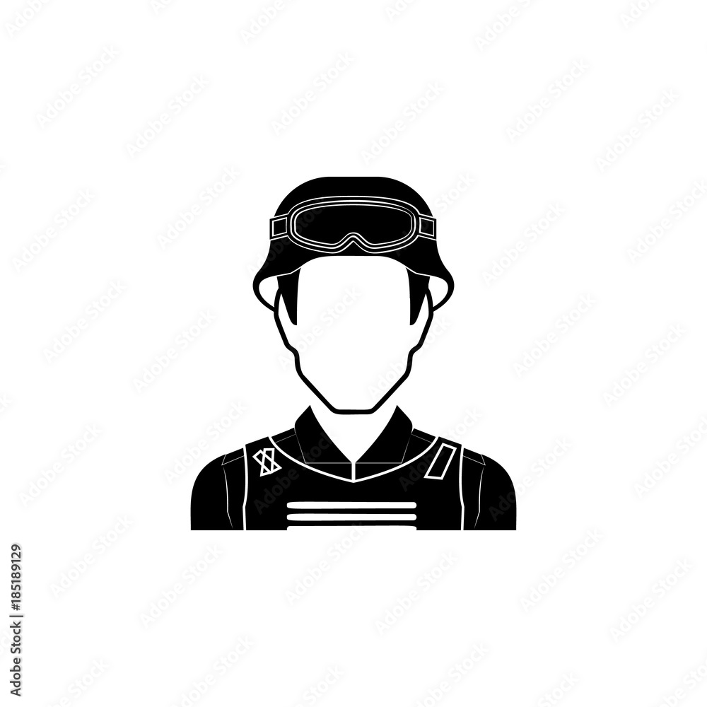 Soldier avatar icon. Characters of professions Icon. Premium quality graphic design. Signs, symbols collection, simple icon for websites, web design, mobile app