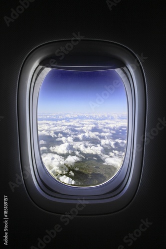 Window view from passenger seat on airplane