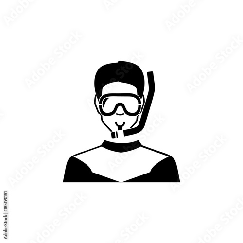 diver avatar icon. Characters of professions Icon. Premium quality graphic design. Signs, symbols collection, simple icon for websites, web design, mobile app