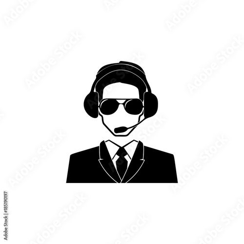 Pilot avatar icon. Characters of professions Icon. Premium quality graphic design. Signs, symbols collection, simple icon for websites, web design, mobile app