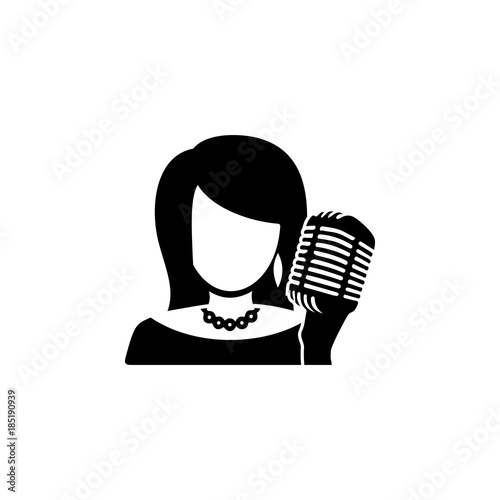 the singer avatar icon. Characters of professions Icon. Premium quality graphic design. Signs, symbols collection, simple icon for websites, web design, mobile app