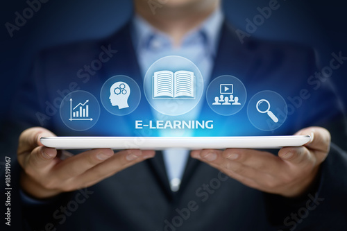 E-learning Education Internet Technology Webinar Online Courses concept photo