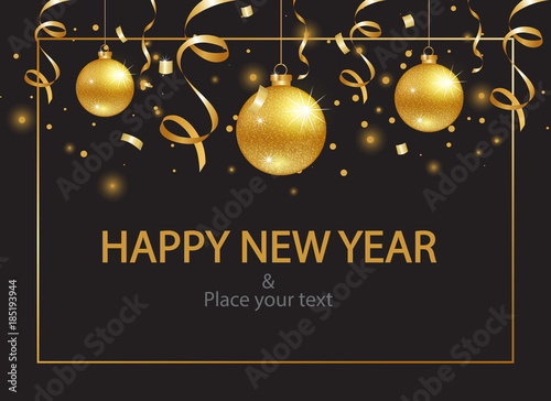 Vector illustration  design for holiday party and happy new year party invitation flyer and greeting card  template