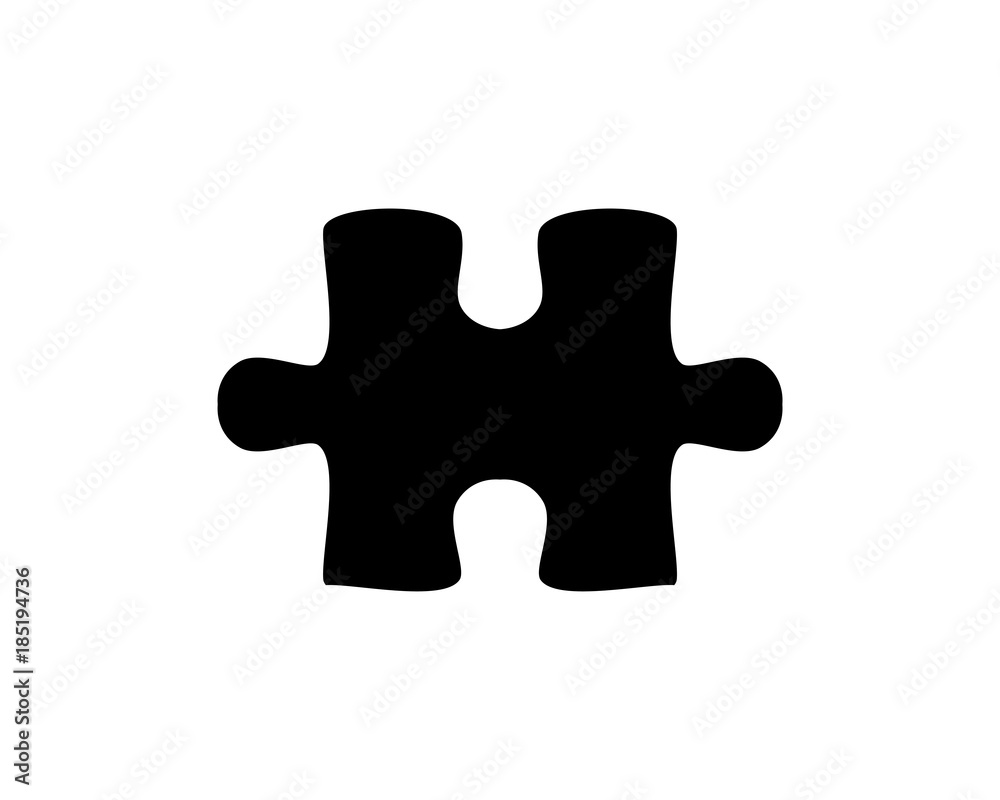 Black Puzzle Illustration Vector Symbol Silhouette Black Puzzle Illustration Vector Symbol Silhouette