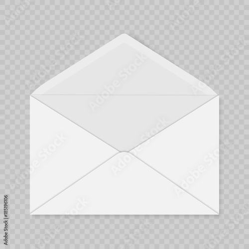 realistic blank open envelopes mockup