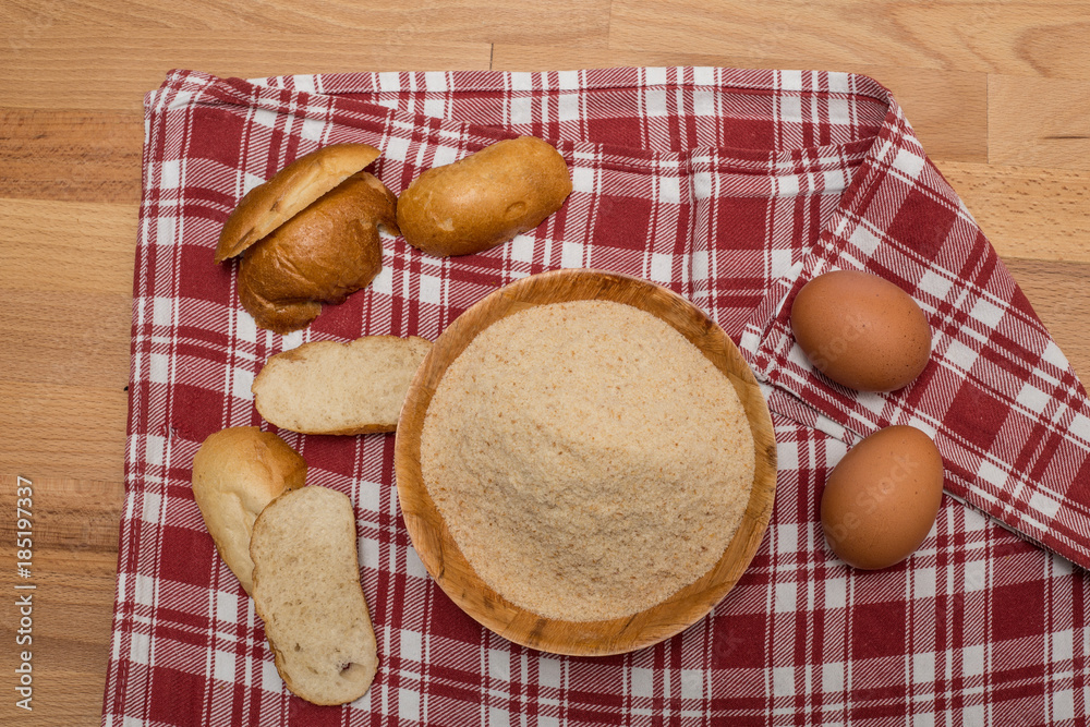 bread rolls breadcrumbs white