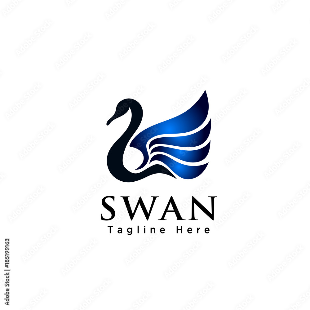 Fototapeta premium Abstract swan logo