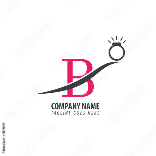 Initial Letter B Wedding Logo