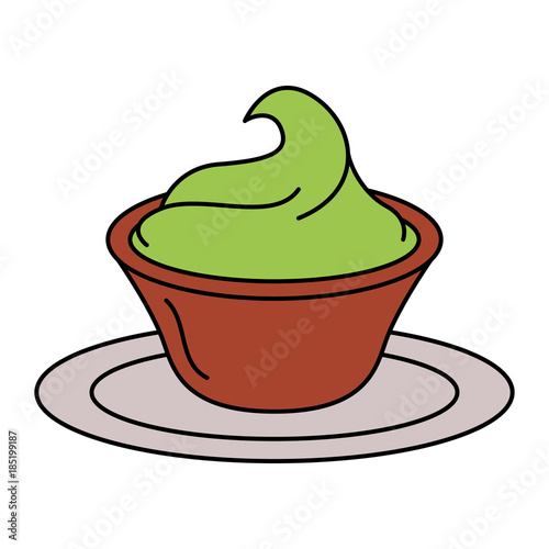 delicious guacamole sauce icon vector illustration design