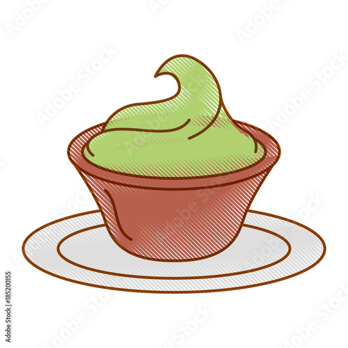 delicious guacamole sauce icon vector illustration design