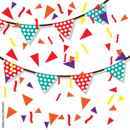 Confetti Background Template Party