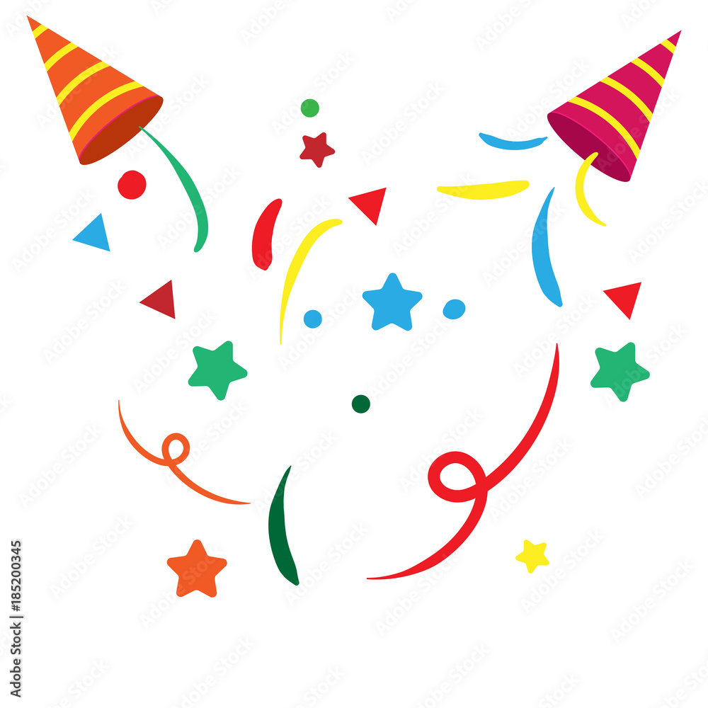 Obraz premium Confetti Background Template Party