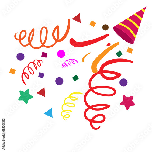 Confetti Background Template Party