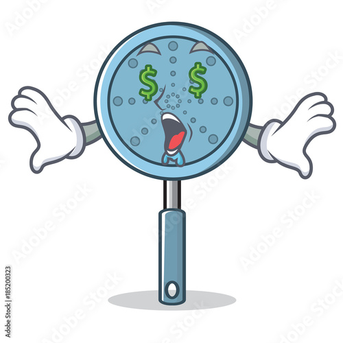 Money eye skimmer utensil character cartoon