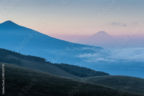 Mt.Fuji with cloud in summer sunrise