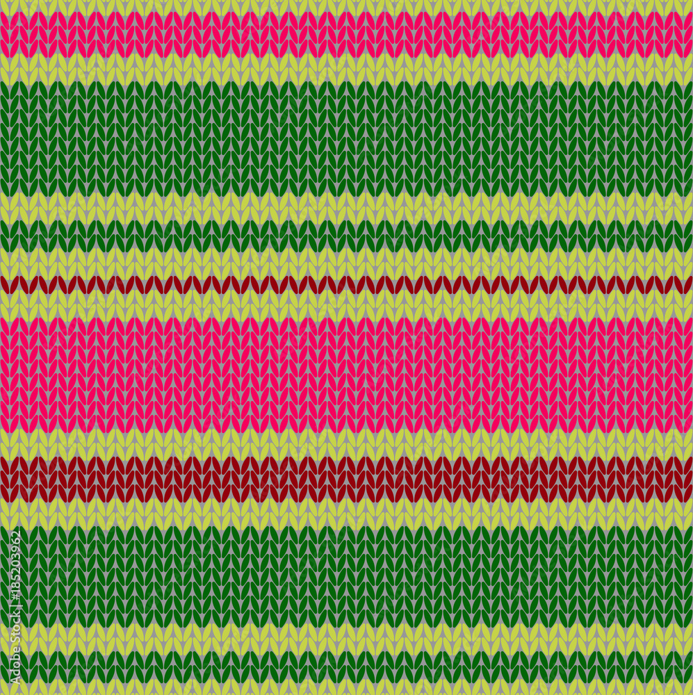 Beautiful stripped seamless vector knitted pattern