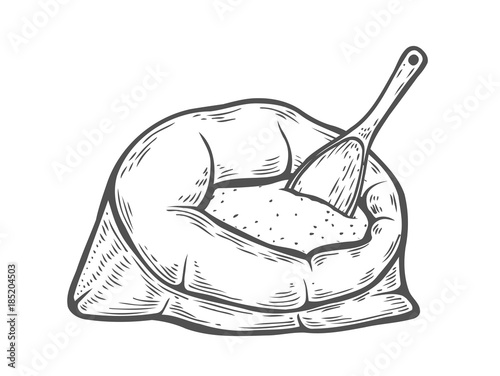 Sack with coffee beans