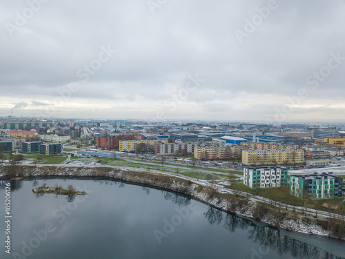 Aerial view of City Tallinn Estonia