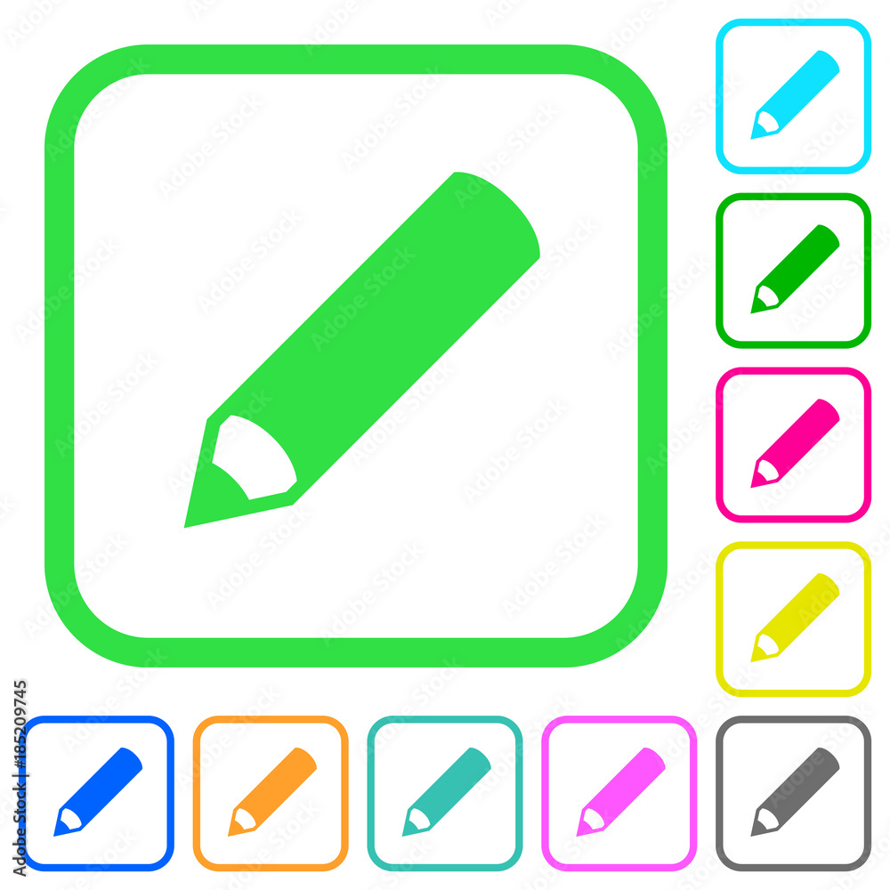 Pencil vivid colored flat icons icons Pencil vivid colored flat icons icons