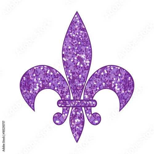 Beautiful fleur de lis with shimmer texture