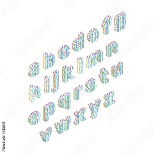 Alphabet letters of lines. ...