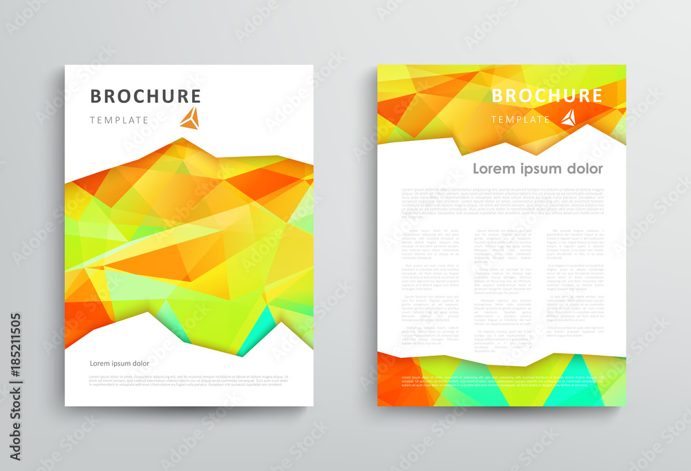 Fototapeta premium Abstract triangular brochure design template