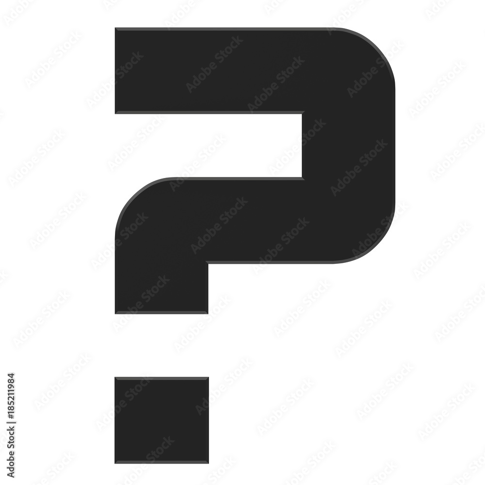 question mark black 3d isolated question mark black 3d isolated