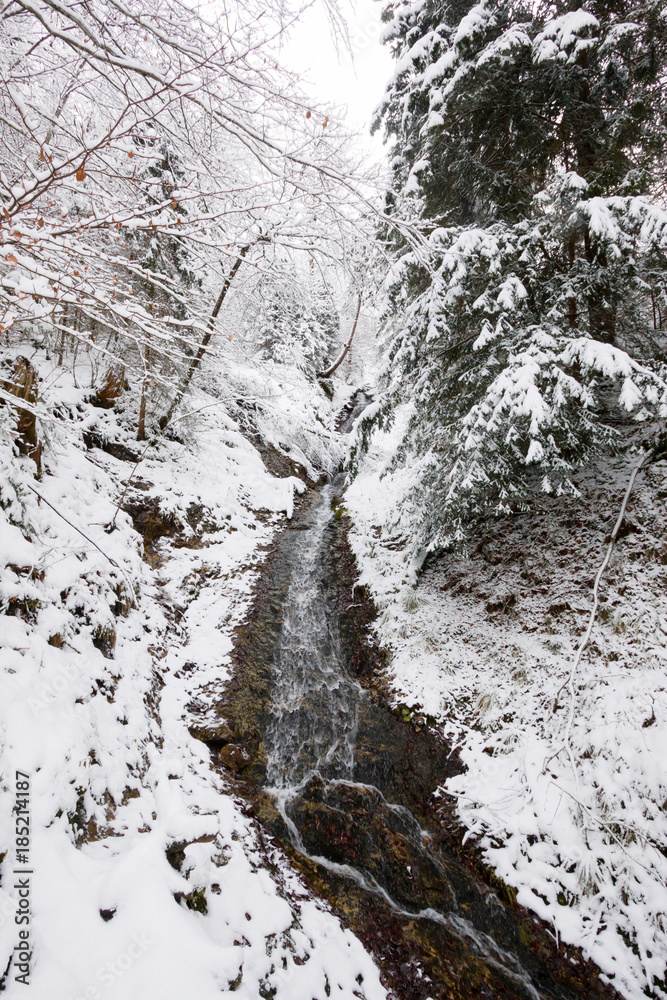 Waterfalls caused by the melting of snow in Europe Waterfalls caused by the melting of snow in Europe