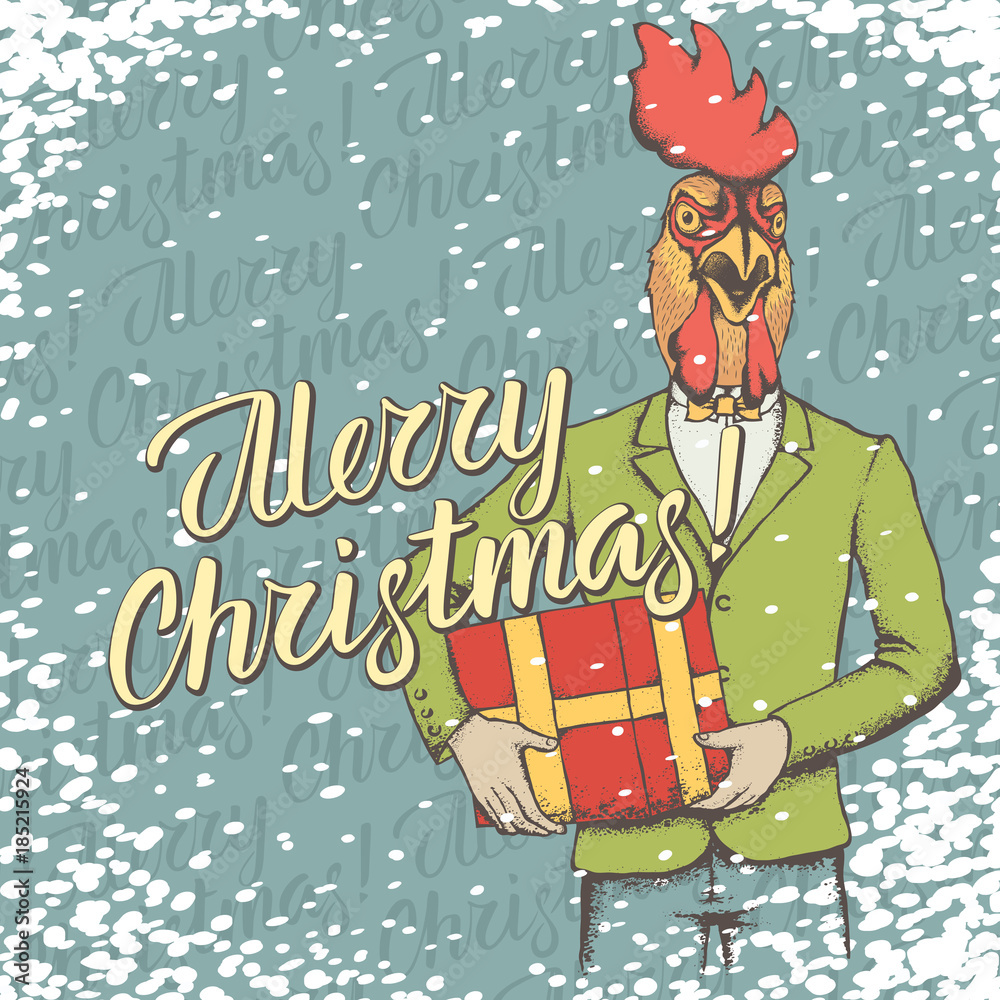Obraz premium Rooster vector illustration