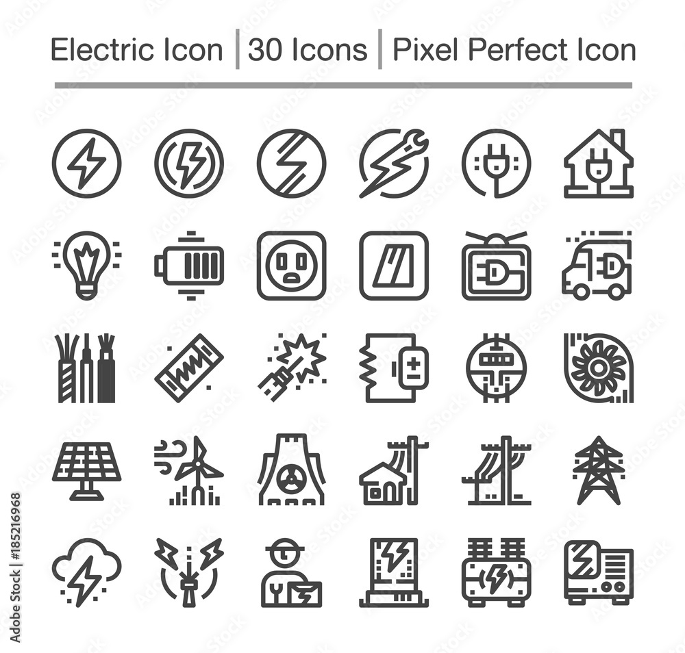 electric line icon,editable stroke,pixel perfect icon