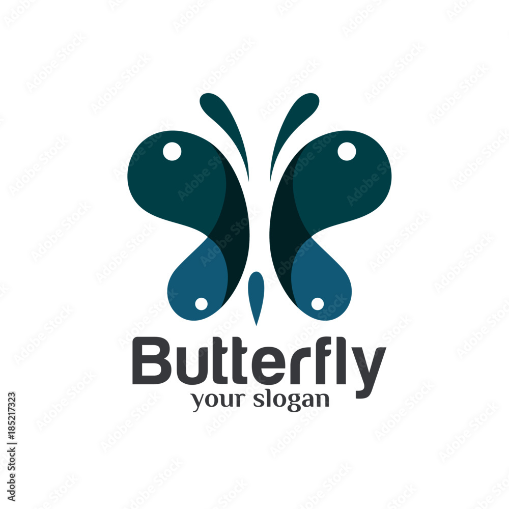 Obraz premium Butterfly Logo Design Template Vector 