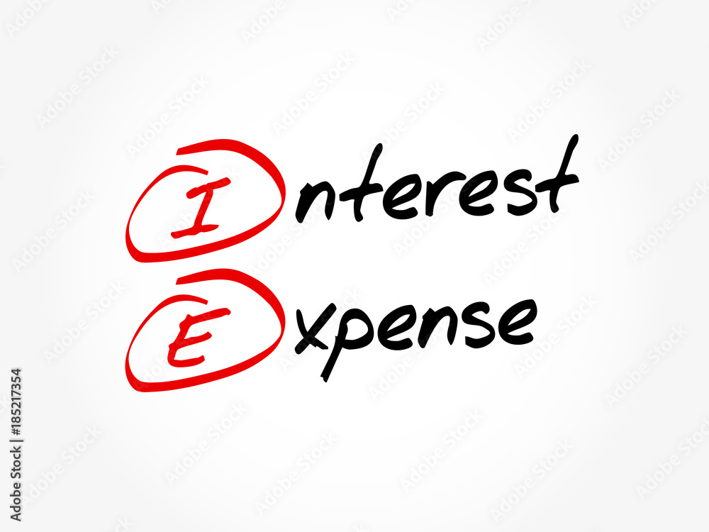 Fototapeta premium IE - Interest Expense acronym, business concept background