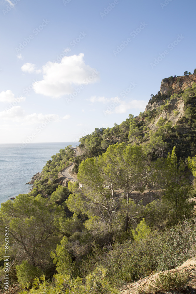 Road at Es Cubells Cove, Ibiza