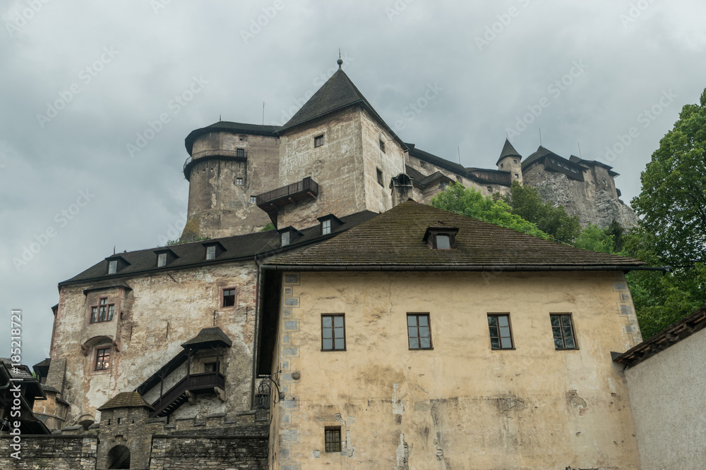 Orava castle whole from yard Orava castle whole from yard